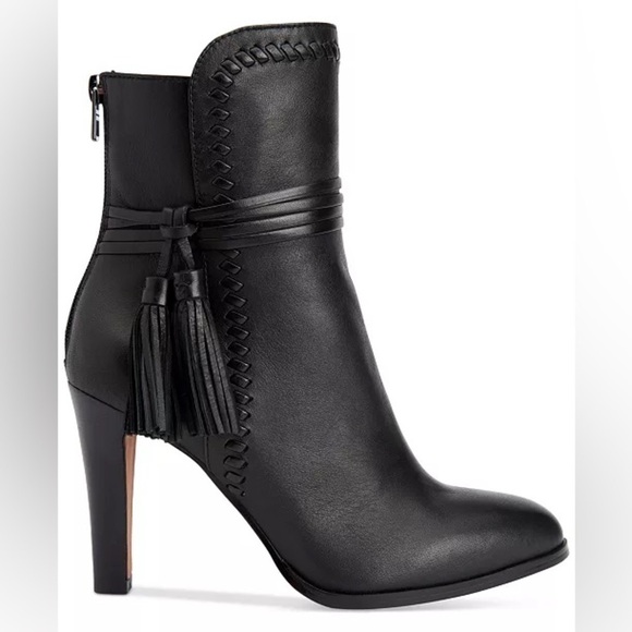Coach Jessie Black Silky Nappa Leather Boots - Size 9 - Picture 1 of 13